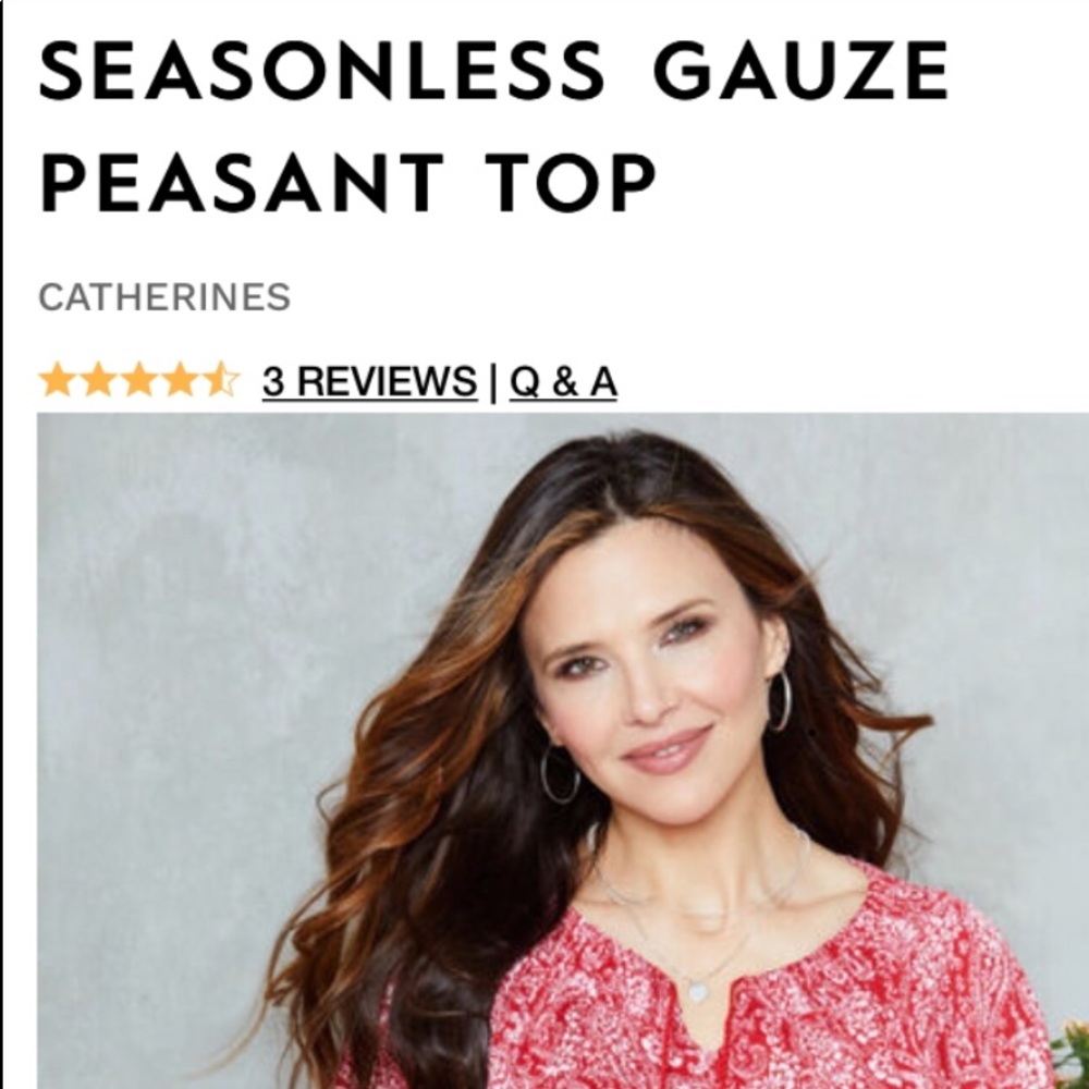♥️ Catherine’s Seasonless Gauze Peasant Top